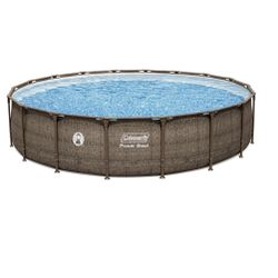 Coleman Power Steel 18 ft. × 48 in. Round Metal Frame Above Ground Pool Set