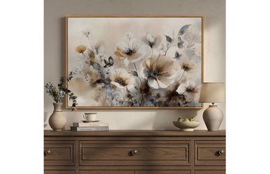 New!✨ 24x36 wood framed vintage floral wall art.