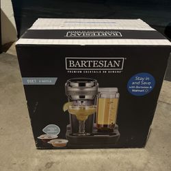 Bartesian Duet Premium Cocktail Machine for the Home Bar, 2 Glass Spirit  Bottles