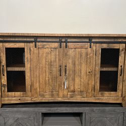 65” TV Stand w/ Sliding doors