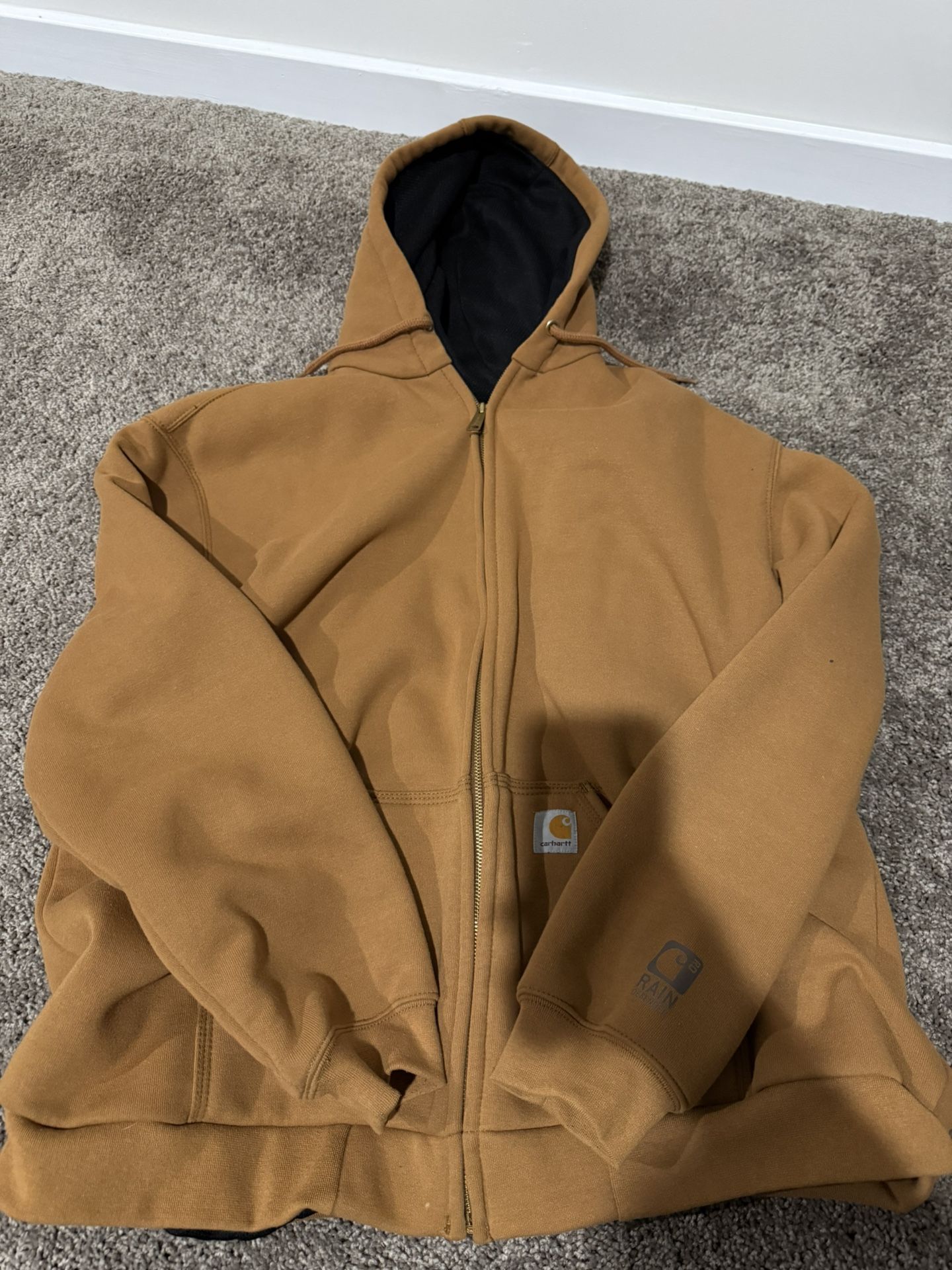 Carharrt Rain Defender Full Zip Hoodie. XL. Excellent Condition. Carharrt Brown