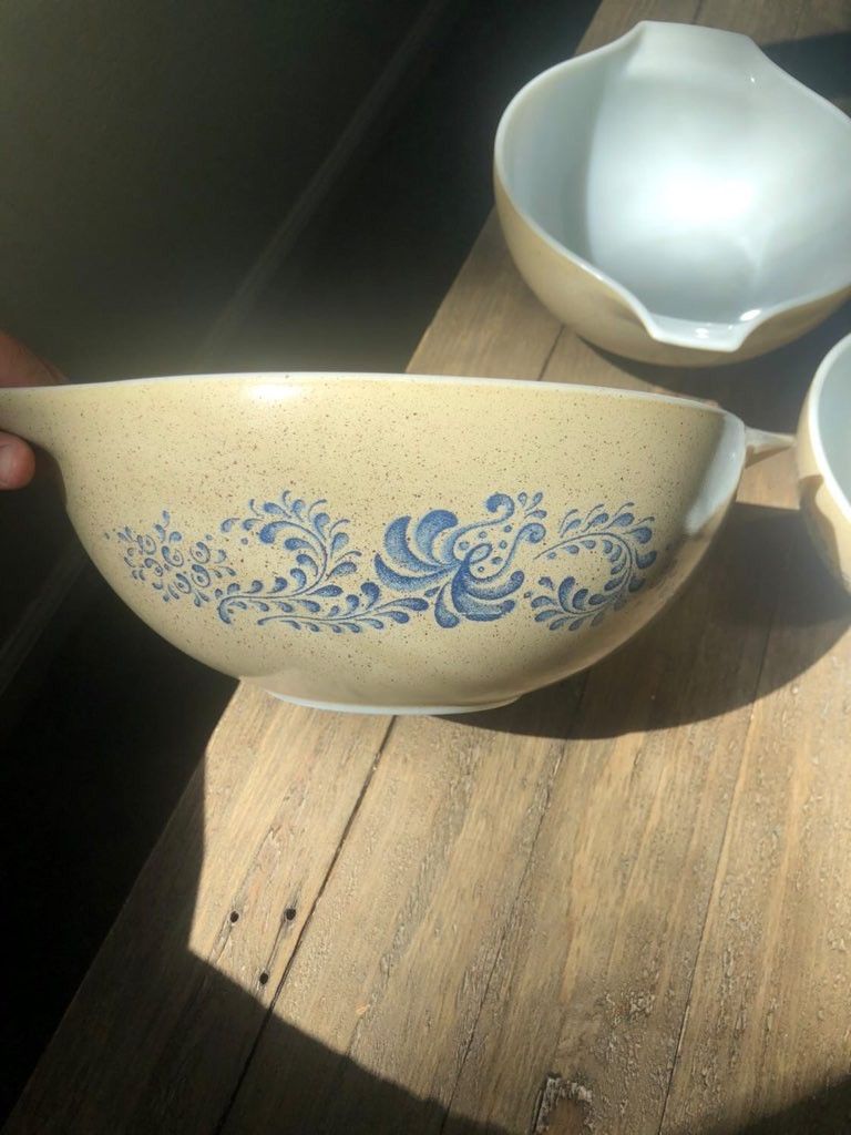 Vintage Pyrex Homestead Cinderella Mixing Bowls