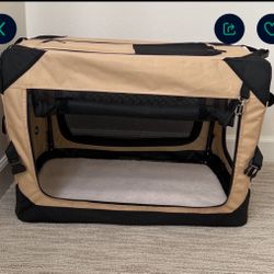 Folding Medium Size Dog Crate In Excellent Condition
