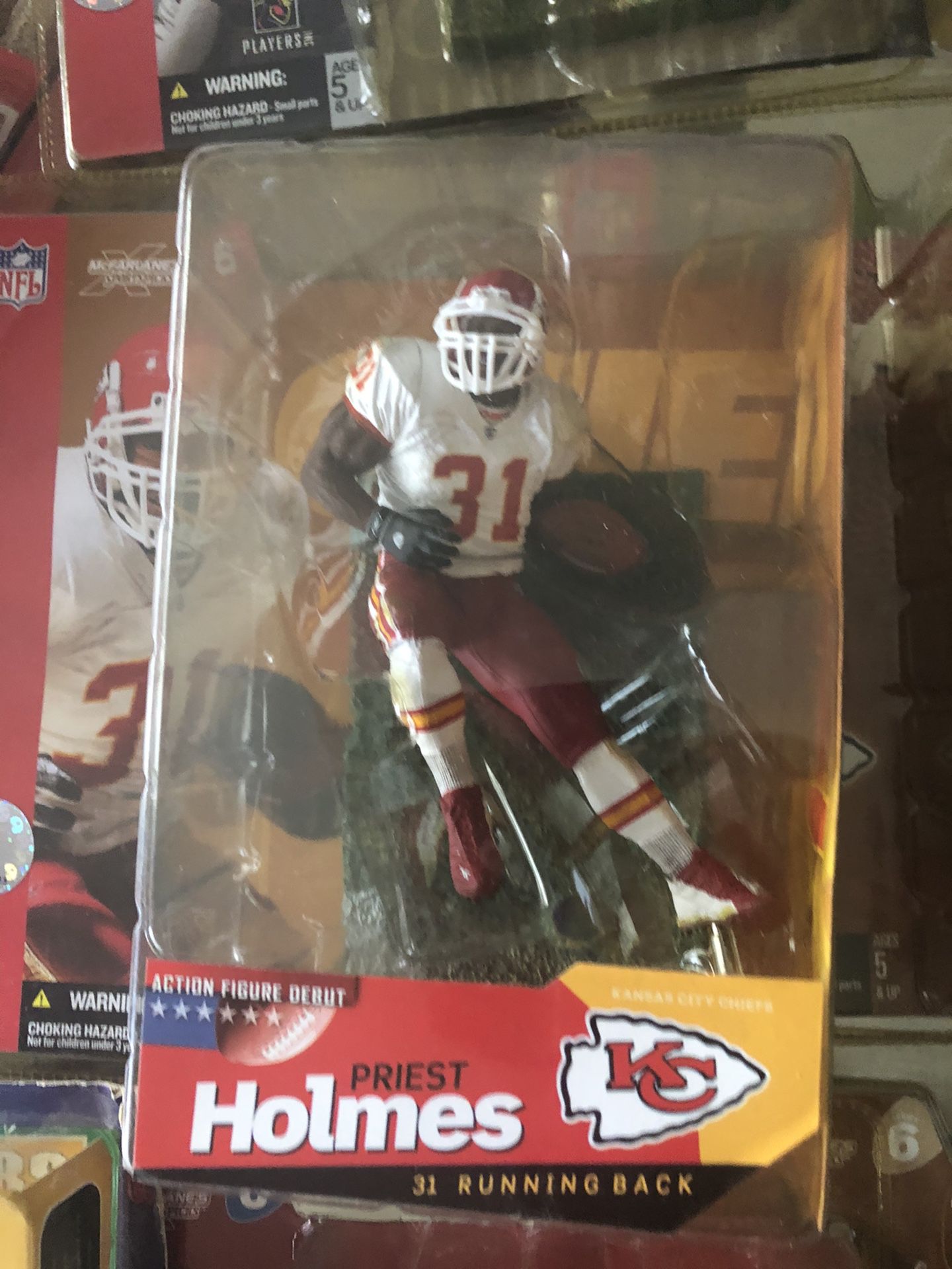 Action figure Chiefs priest holmes 31 running back