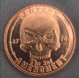 Skull 2nd Amendment - 1 oz Copper Round