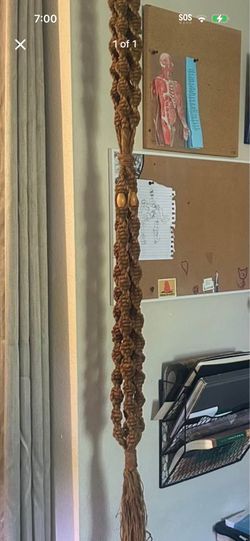 Vintage Jute Macrame Plant Hanger