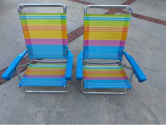 Colorful Beach Chairs must pick up today or tomorrow