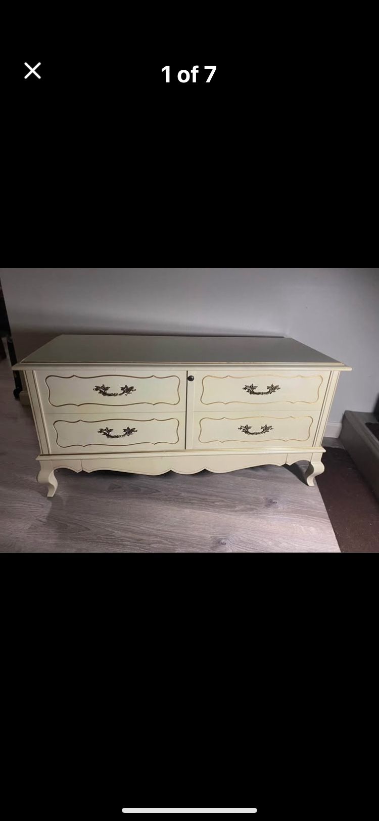 Vintage Lane Furniture Cedar Chest Color Beige And Gold Outline 