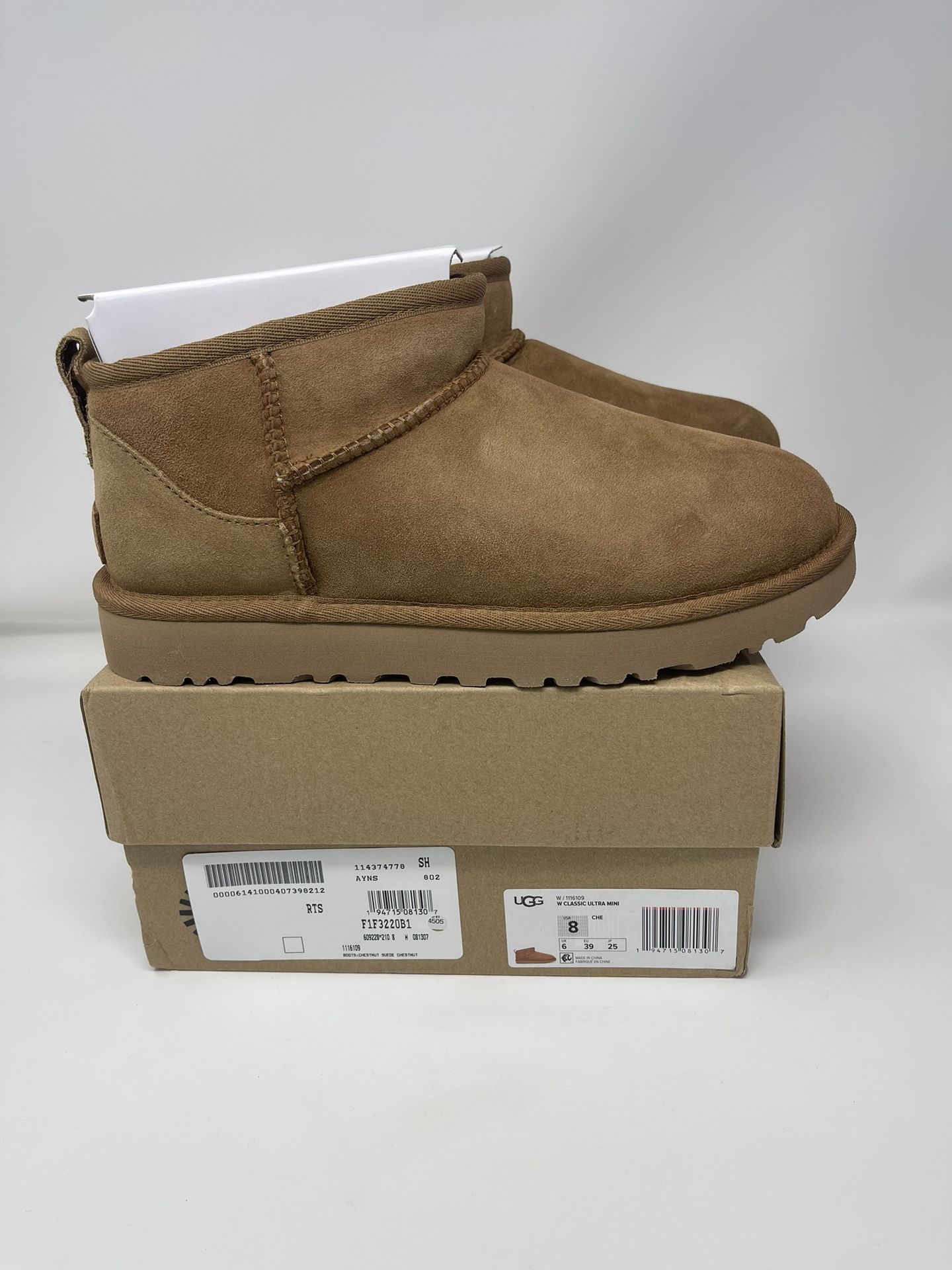 UGG Classic Ultra Mini Chestnut Women’s Boots Size 8