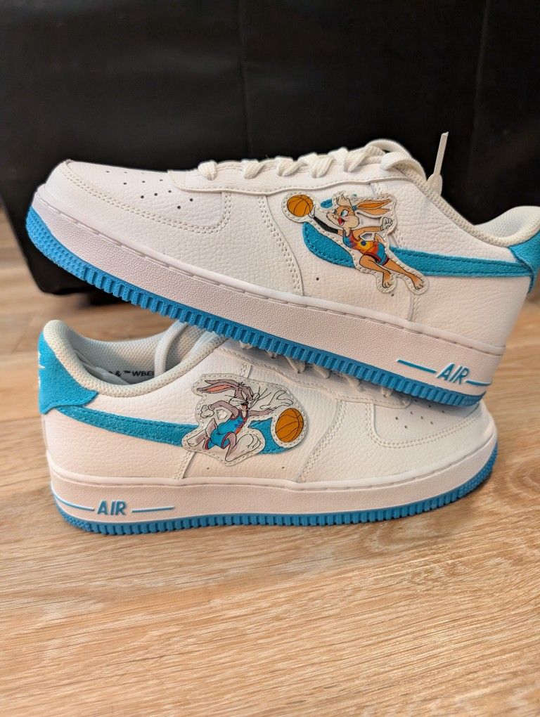 Boys Nike Air Force 1 07' GS Space Jam Size 7Y
