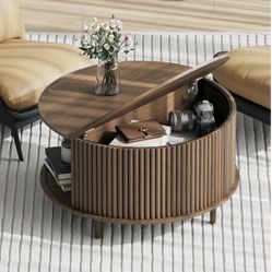 Walnut Coffee Table With Storage