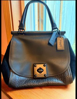Coach 38388 Drifter Top-Handle Satchel Mixed Leather black Black Hardware