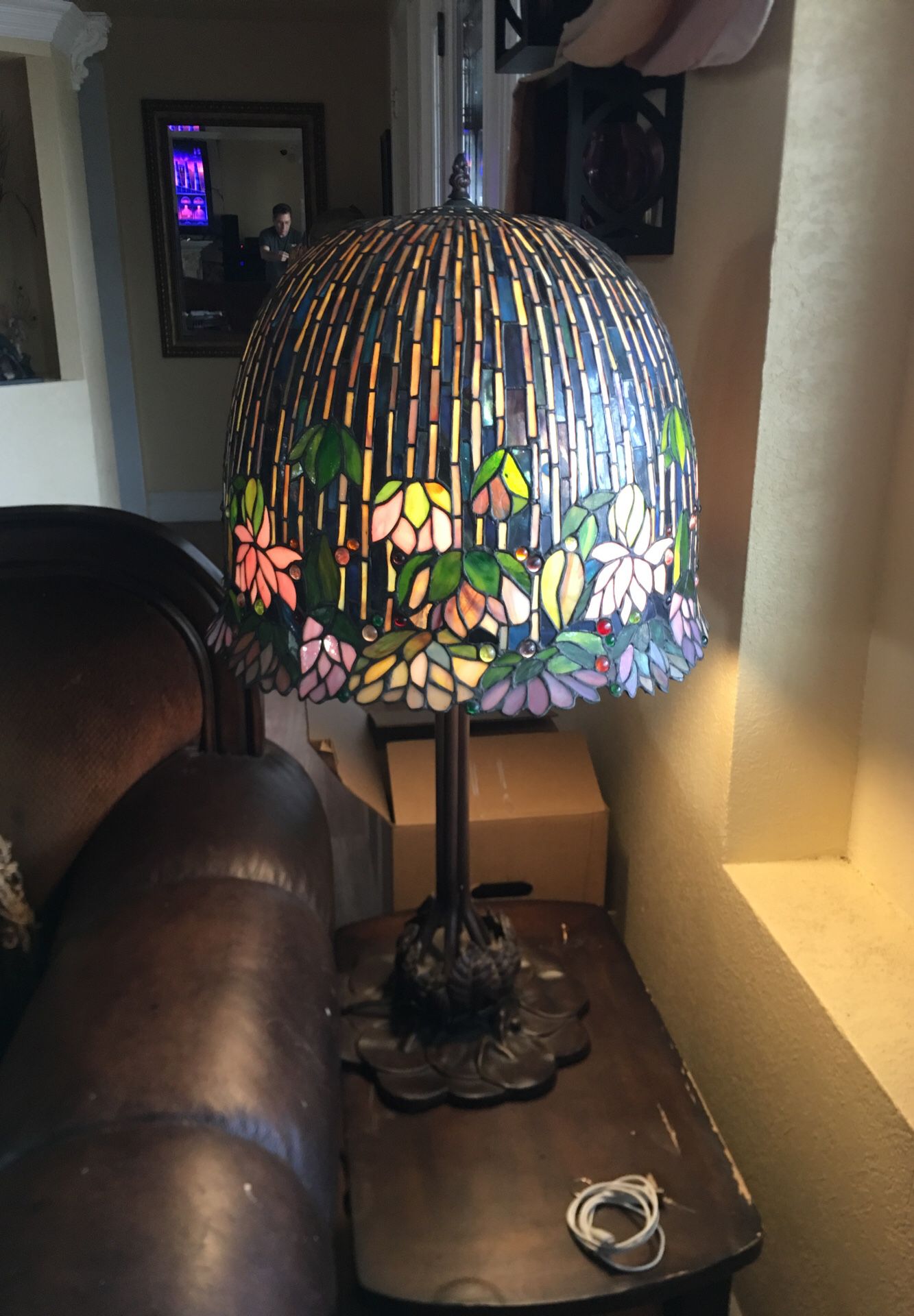 Amazing & beautiful Stained Glass Table Lamp, paid over $500 selling only $125