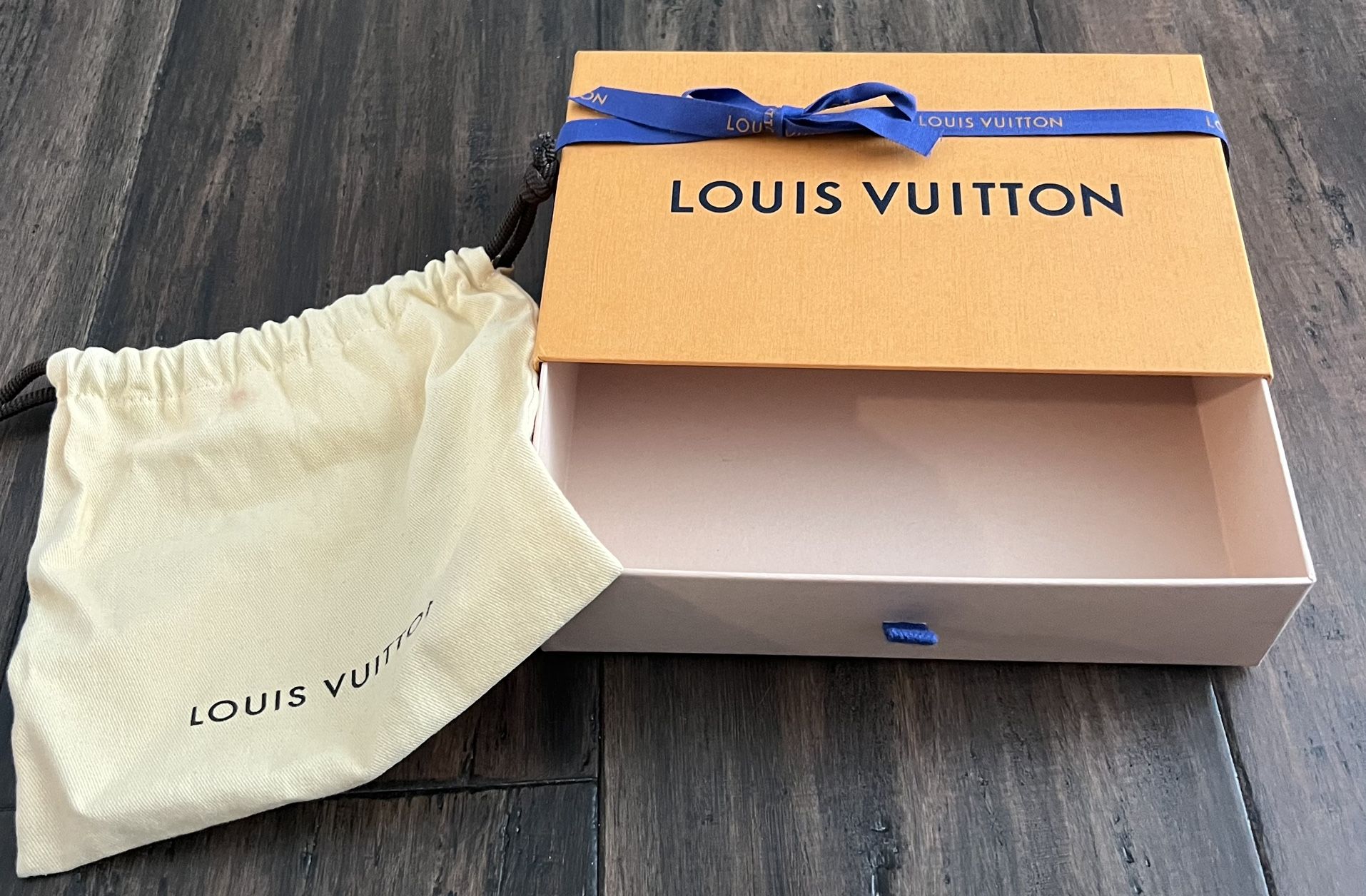 Louis Vuitton Small EMPTY Orange Box (fits Wallet) Authentic With Dust Bag
