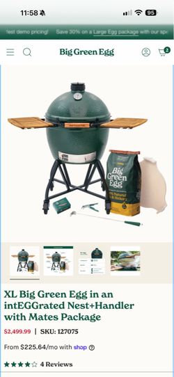 Big green egg demo eggs on sale 25% off!!