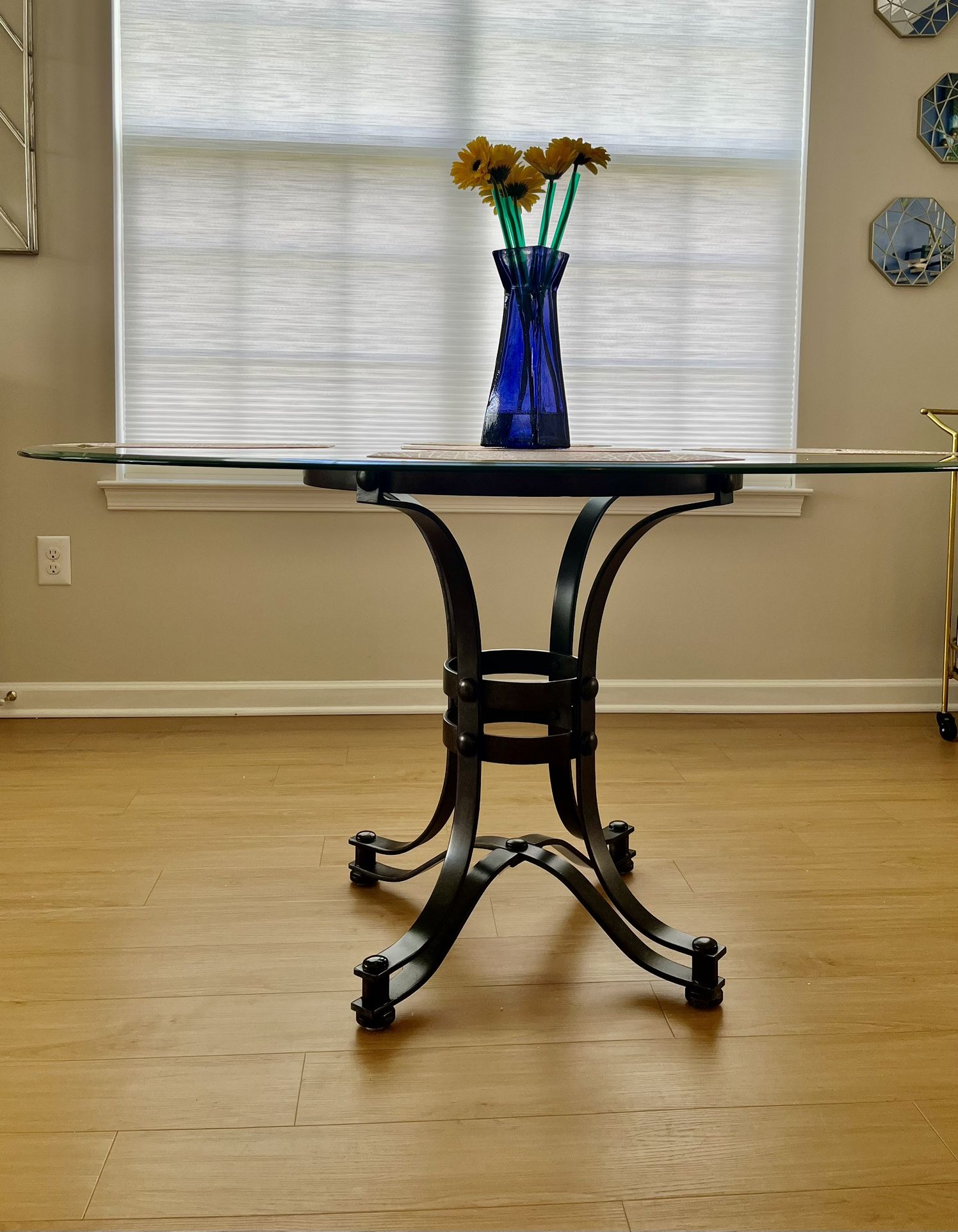 Dinning Table 54 Inch Round Glass