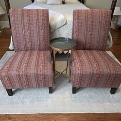 Pair Of Arhaus Slipper Chairs