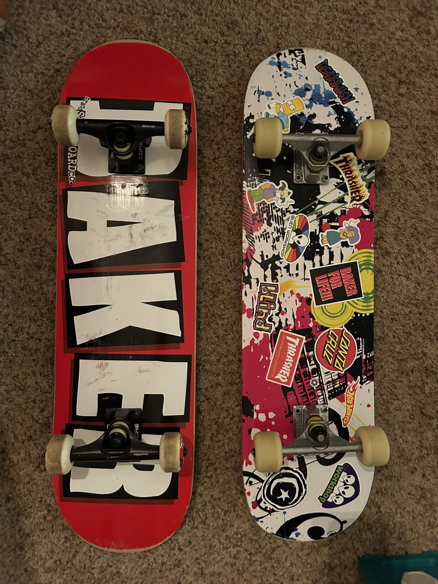 2 Skateboards And Safety Gear