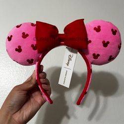 Disney - Stoney Clover Lane Valentine Minnie Mouse Pink and Red Ears