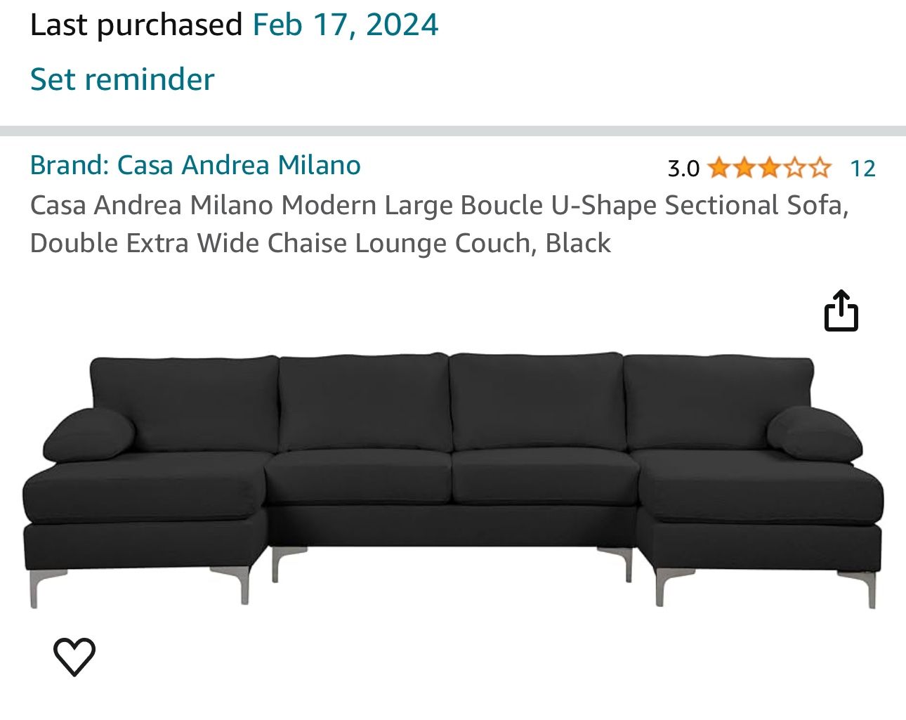 Black Sectional