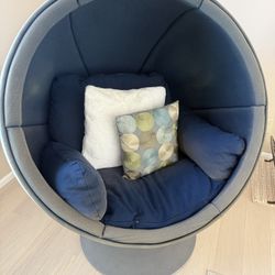 1960’s Swivel Ball Chair With Working Speaker S