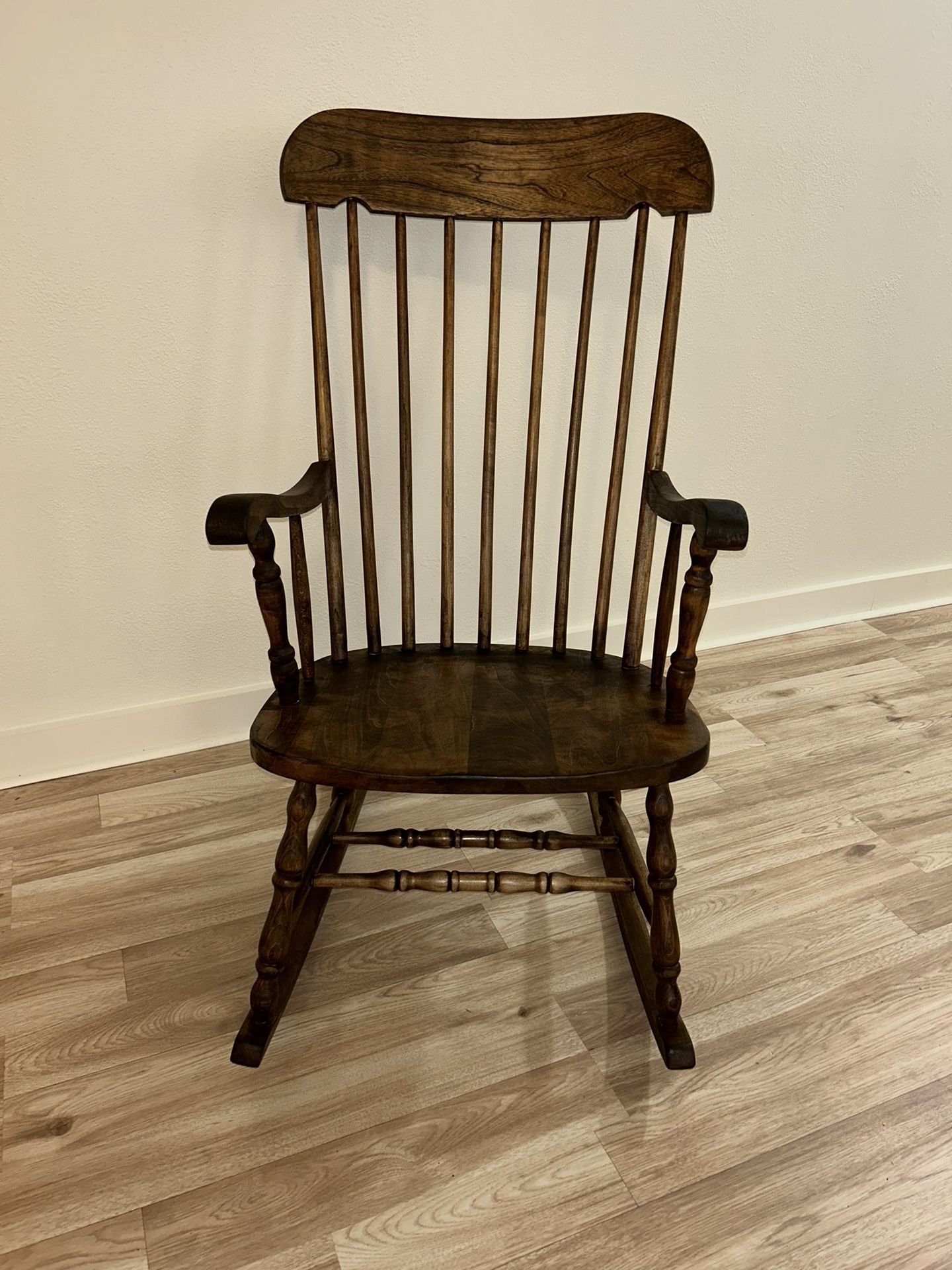 Refurbished, vintage wooden rocking chair 