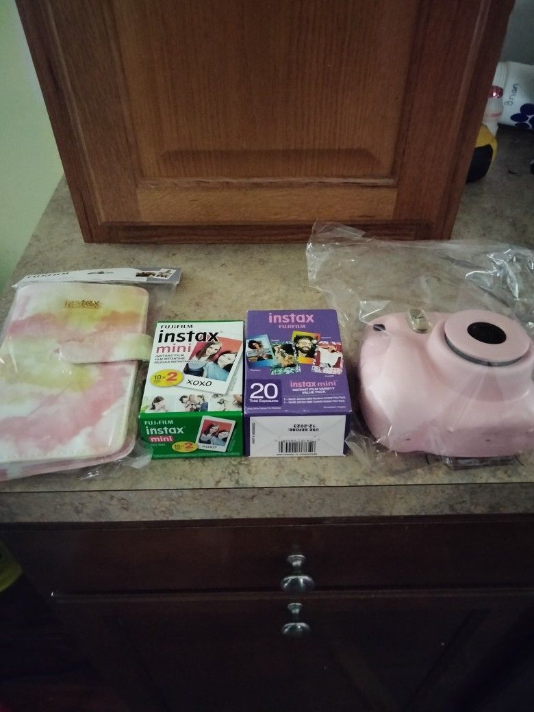 New Instax Mini 7+ , 2 Packs Of Fujifilm , And 1 Photo Album