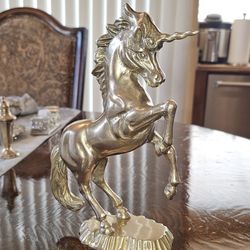 Vintage Unicor Solid Brass Heavy 9.5" Mystical Statue Figurine / Decorative / Decor / Rare / Unique / Collectible / Antique / MCM / Hollywood Recency 