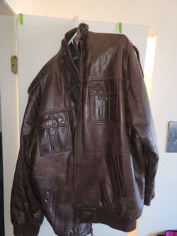Brown Leather Coat