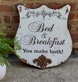 CUTE BED & BREAKFAST SIGN