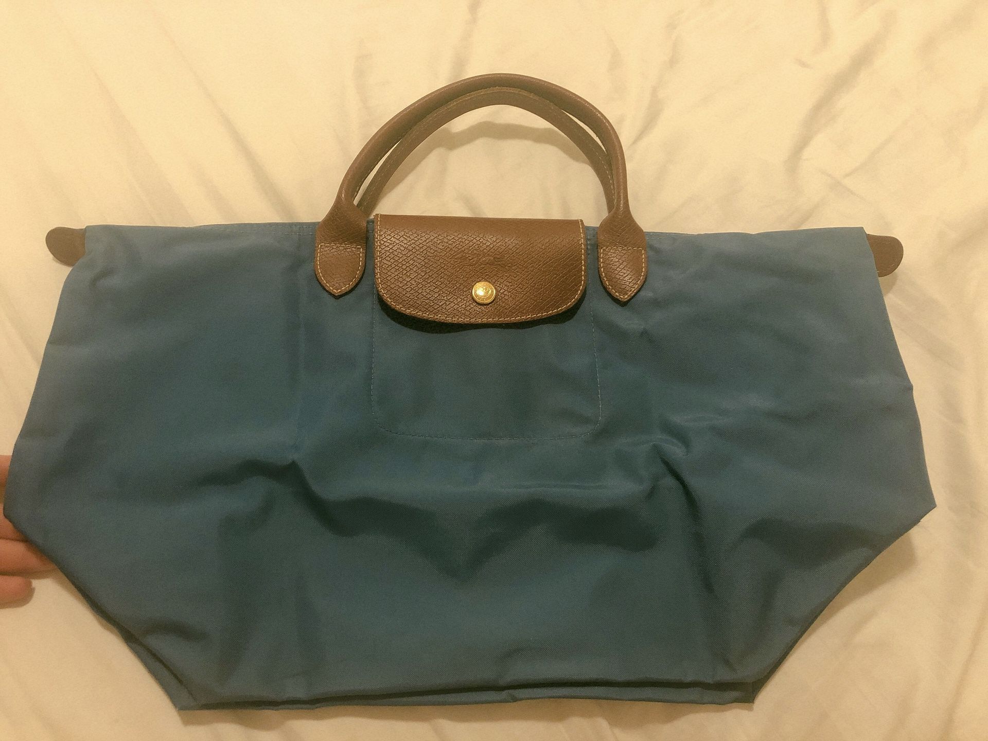 LONGCHAMP Medium Blue Nylon Tote Bag