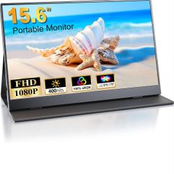 BRAND NEW..Portable Monitor 15.6'', 1080P FHD Plug&Play Travel Laptop Monitor w/Smart Cover, USB-C H