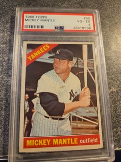 1966 Topps MICKEY MANTLE PSA 4