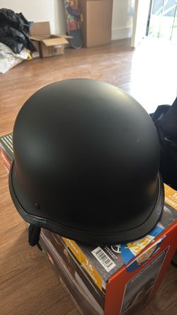 Matte Black Half Shell Motorcycle Helmet (small)