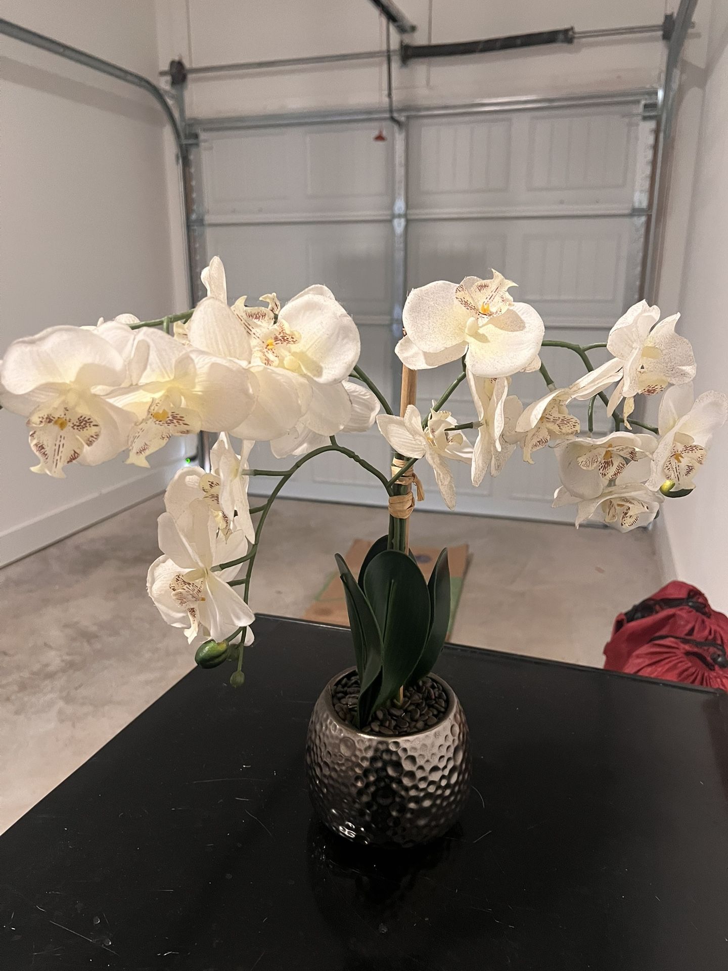 Natural Phalaenopsis with Decorative Vase artificial orchid arrangement.