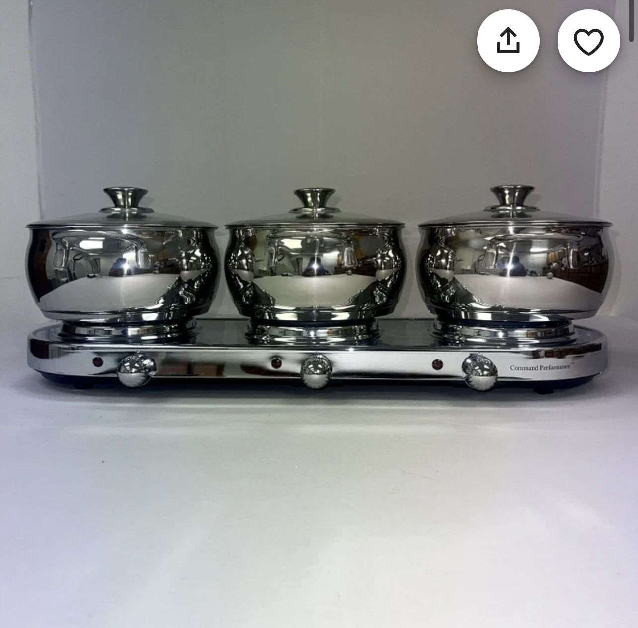 Triple Burner Electric Buffet Set