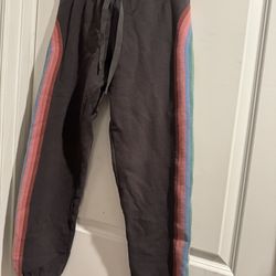 Marine Layer Women’s Joggers with Colorful Stripes size small