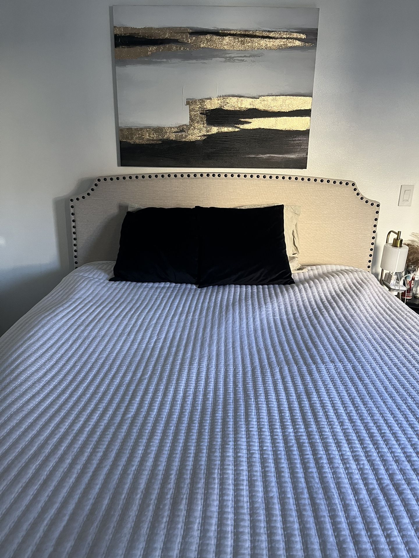 Queen Beige Headboard