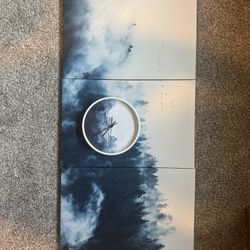 Canvas Wall Art+Clock