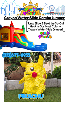 Custom Fat Pikachu Piñata Custom Pokemon Stick Jumper Rope Pinatas