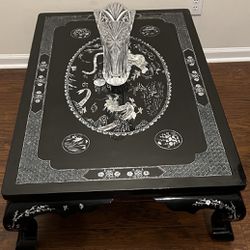 Vintage Korean Mother Of Pearl Inlay Table 