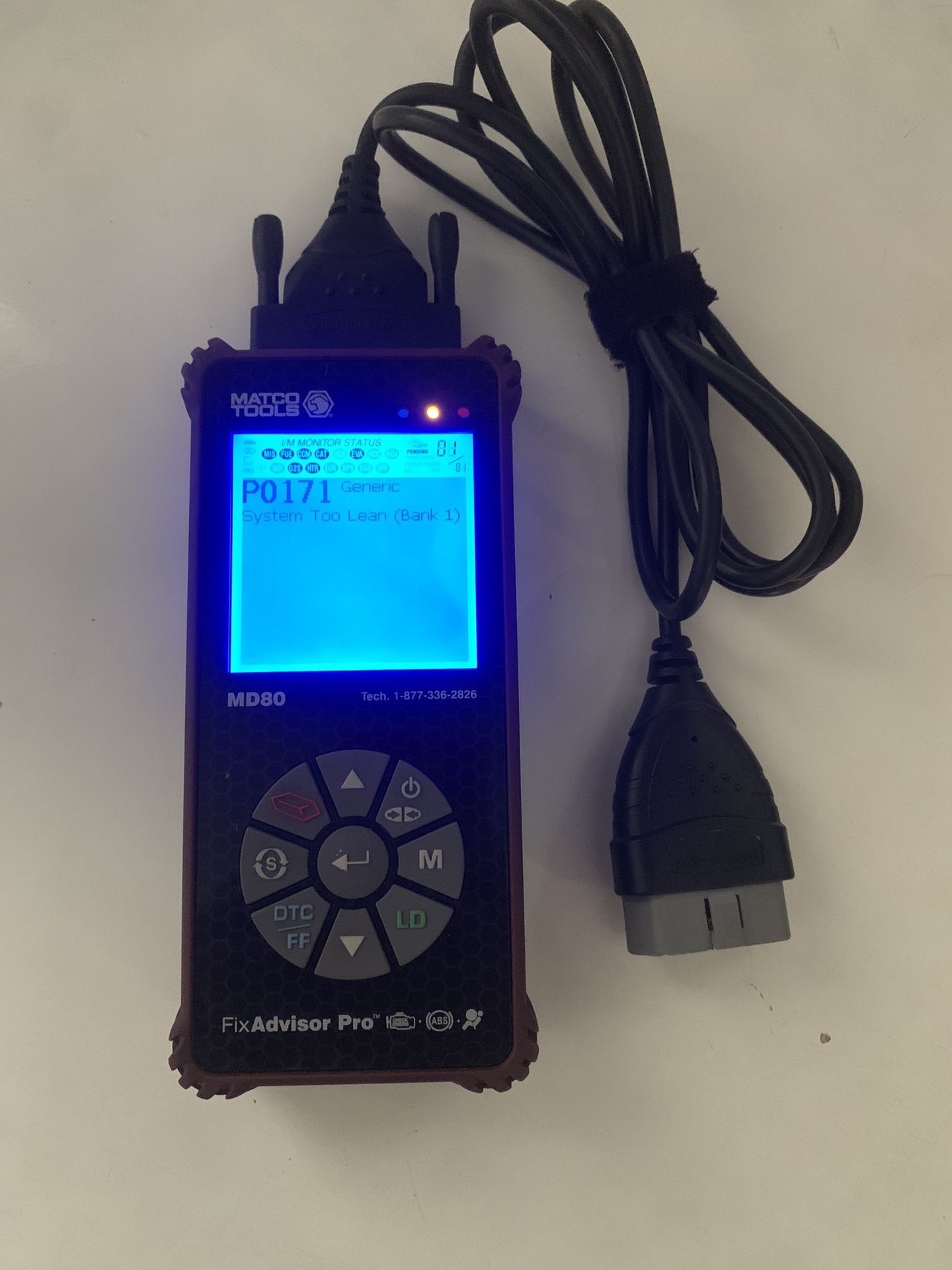 Matco Tools OBD MD80 Code Reader Abs, Airbag and check Engine