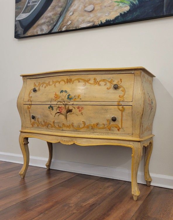 Antique Italian Venetian Handmade Bombay Chest