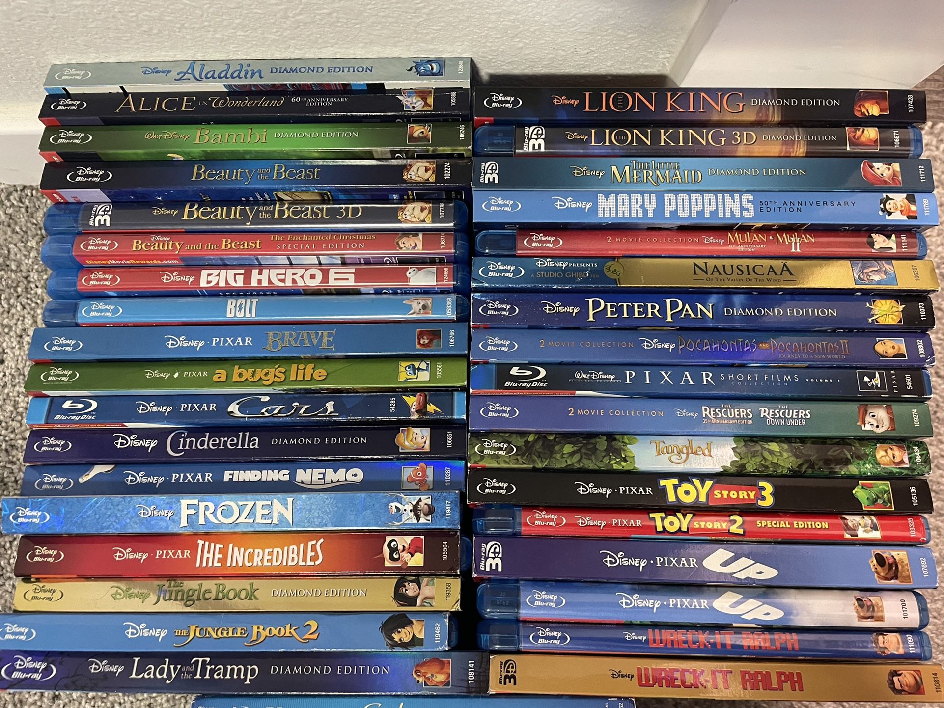 Disney And Kids Movie Blue Rays
