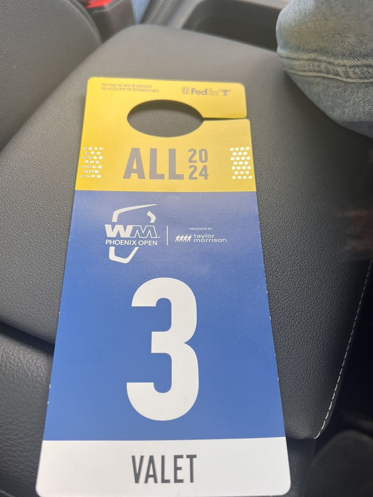 WMO Valet VIP Parking Pass