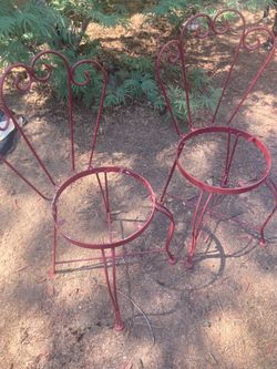 Wrought Iron Heart Back Chairs