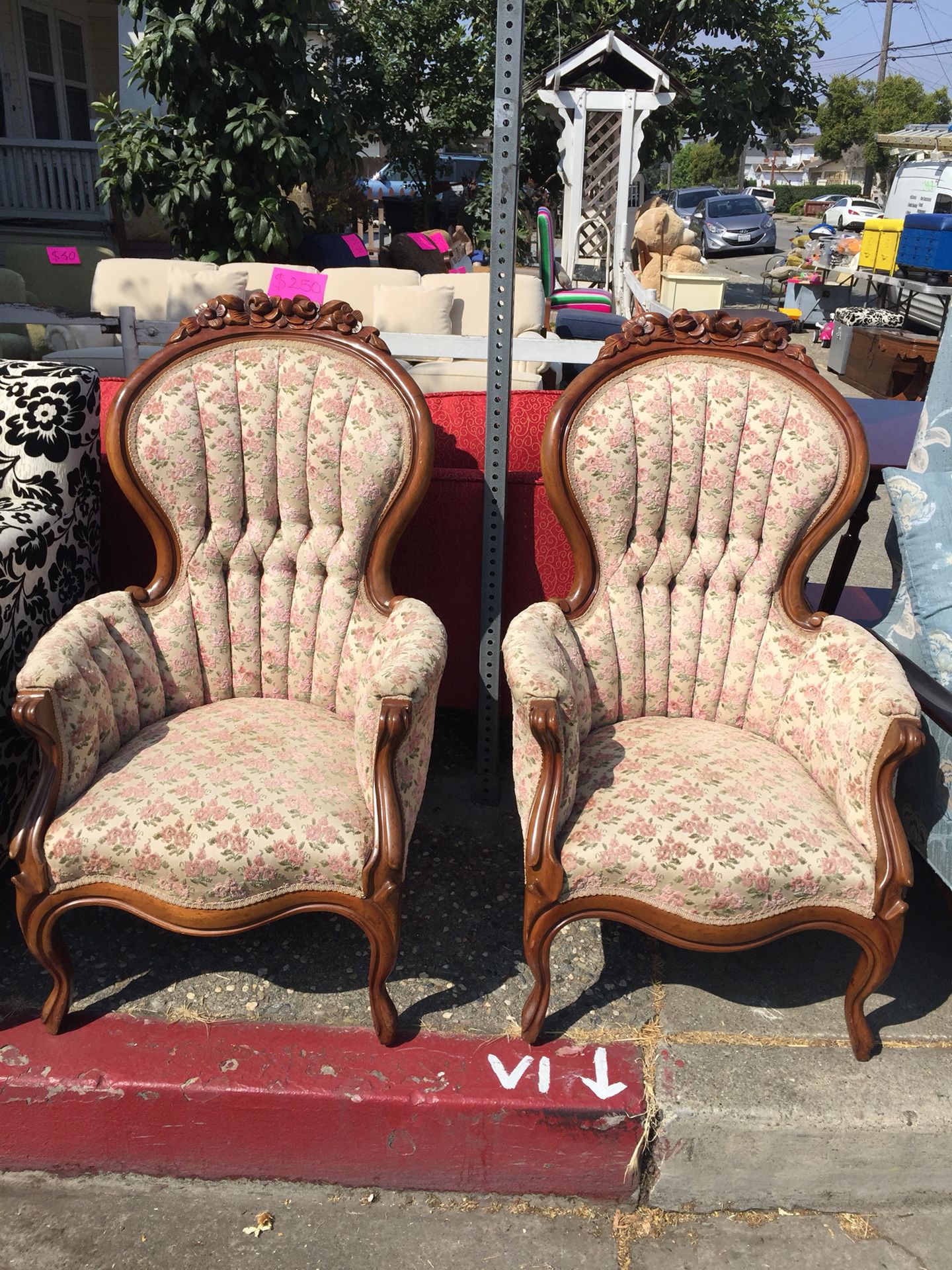 2 antique chairs good condition