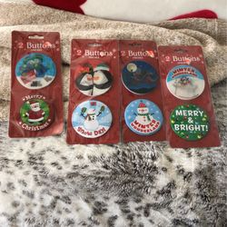 Christmas holiday buttons