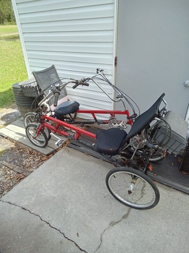 Lot Of 2 Sun EZ 3SX Recumbent Bicycle Red Identical Pair