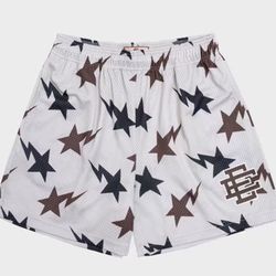 EE casual fitness training shorts letter print sports loose comfortable mesh breathable...